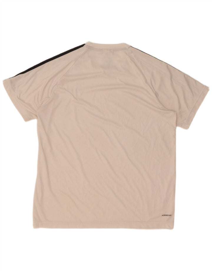 Adidas Herren Aeroready T-Shirt Top Large Weiß Polyester