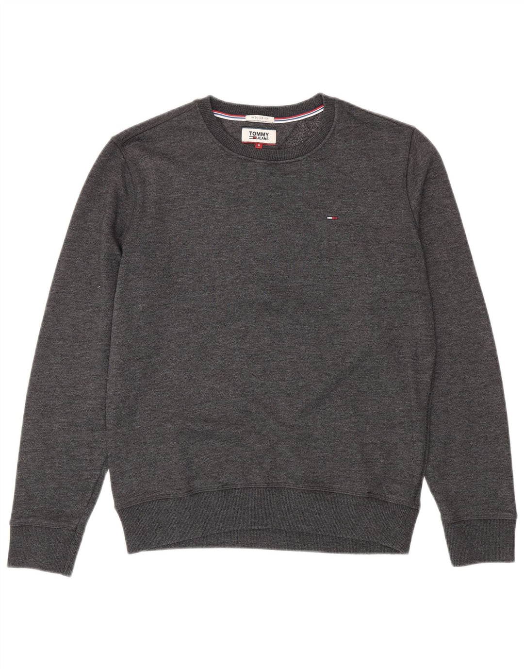 TOMMY HILFIGER Herren-Sweatshirt mit normaler Passform, klein, grau meliert