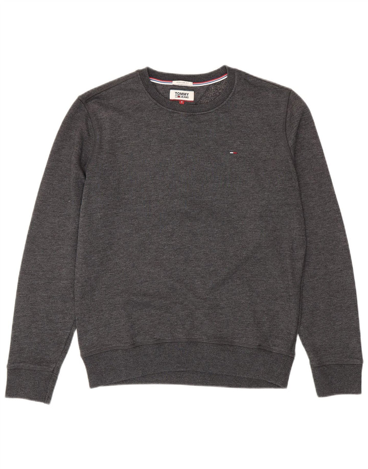 TOMMY HILFIGER Herren-Sweatshirt mit normaler Passform, klein, grau meliert