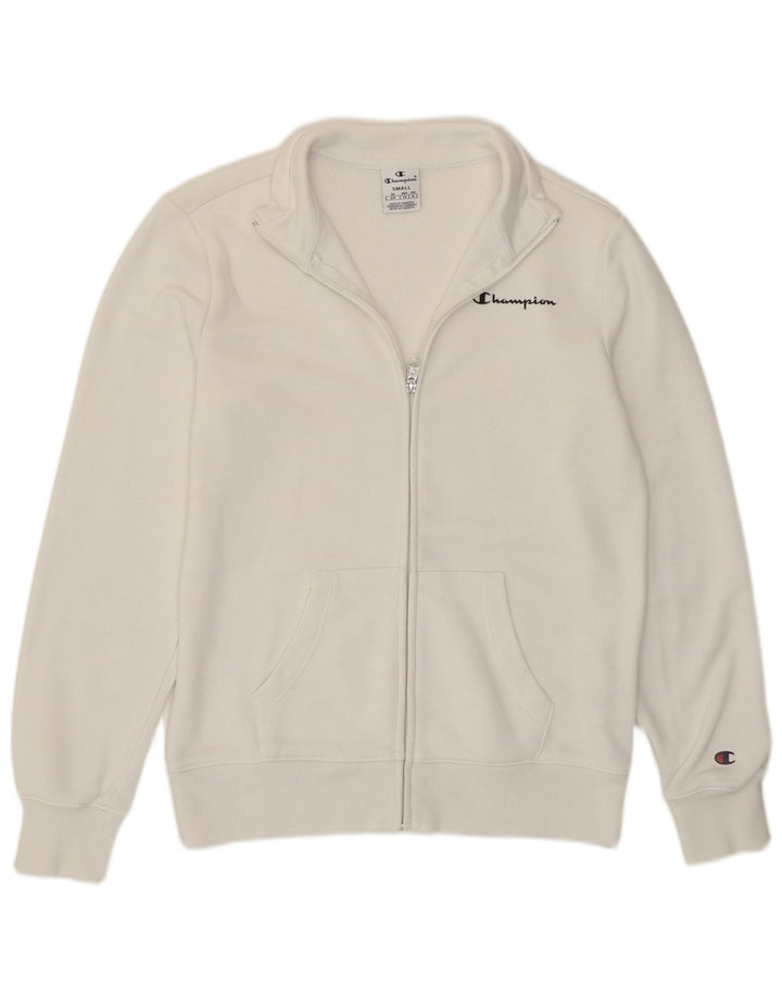 Champion Damen-Trainingsanzugoberteil, UK-Größe 10, Größe S, weiße Baumwolle