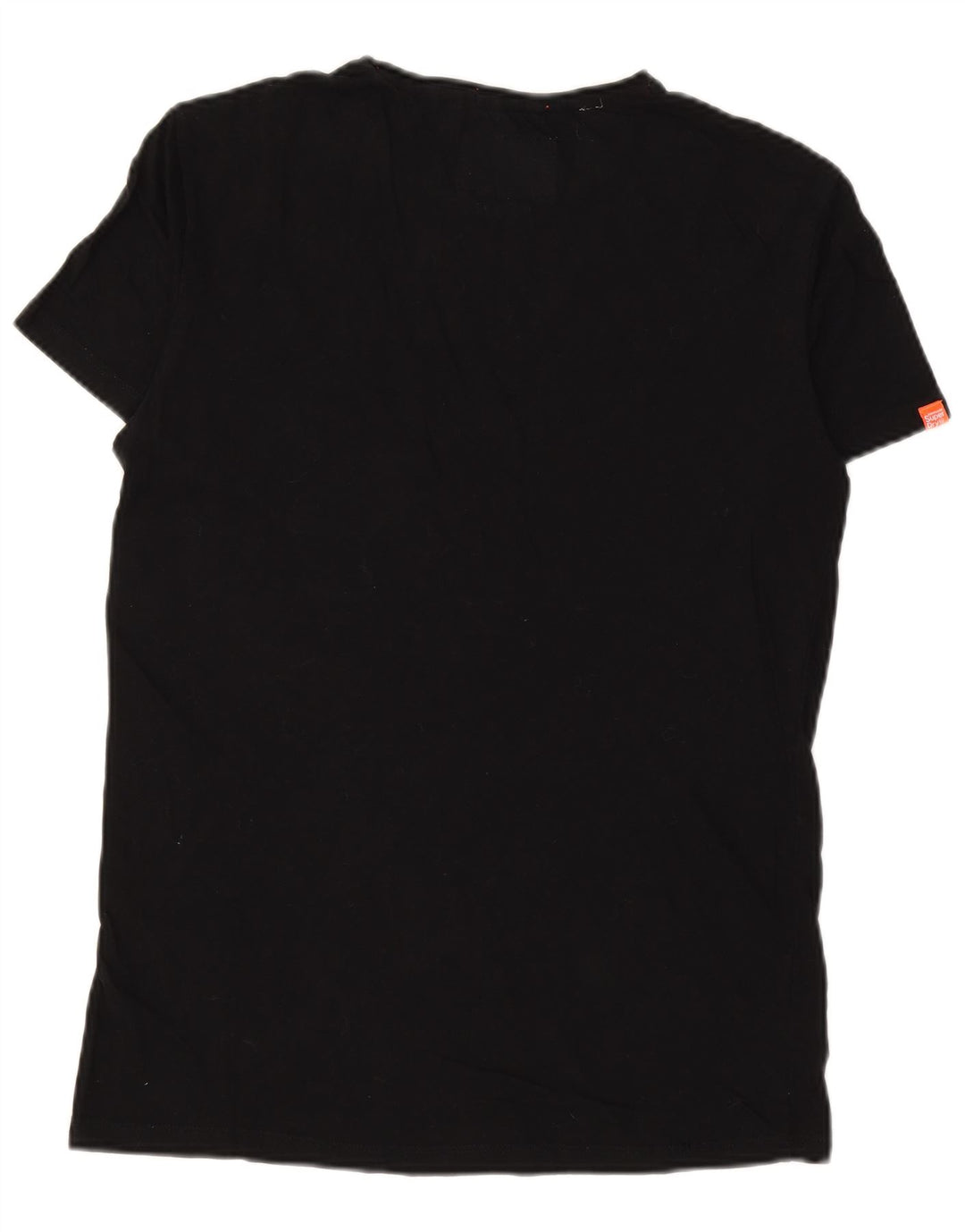 SUPERDRY Herren T-Shirt-Oberteil aus mittelschwarzer Baumwolle