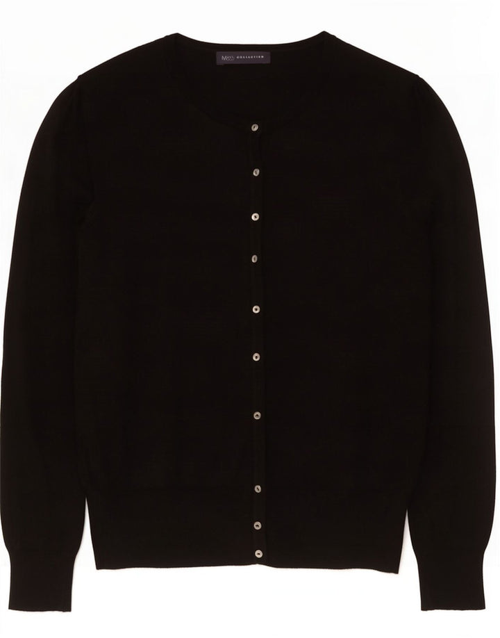 Marks & Spencer Damen-Cardigan-Pullover UK 10 Small Schwarze Viskose