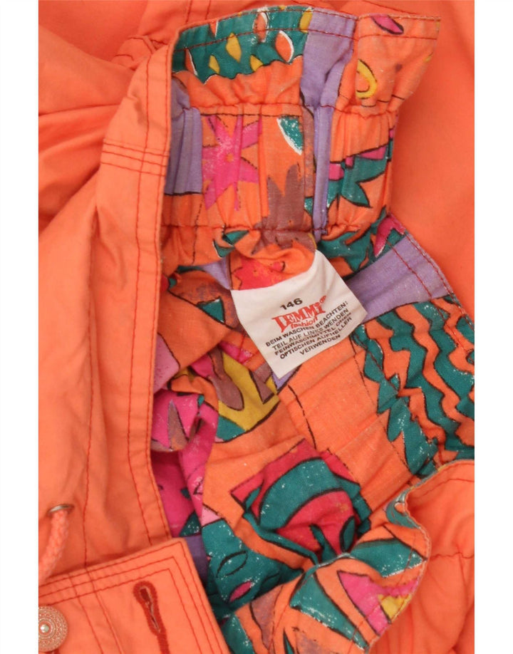 Vintage Mädchen Skijacke 11-12 Jahre Orange Nylon
