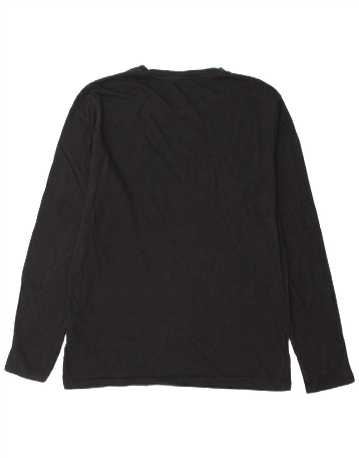 Jack & Jones Herren Grafik-Oberteil, langärmelig, mittelschwarz, Baumwolle