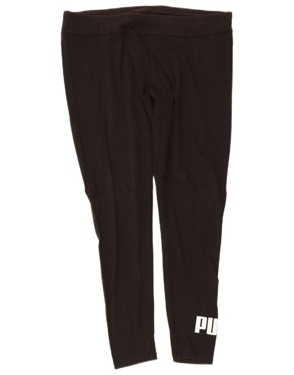 Puma Damen Graphic Leggings UK 18 XL Schwarz Baumwolle