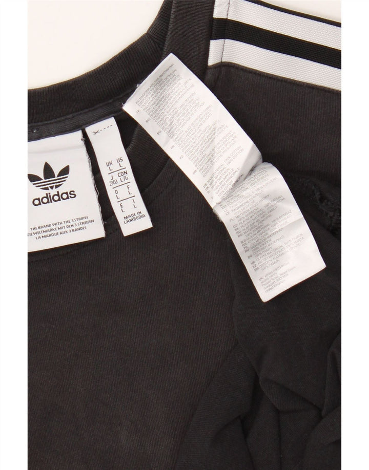 Adidas Herren T-Shirt Top Large Schwarz Baumwolle
