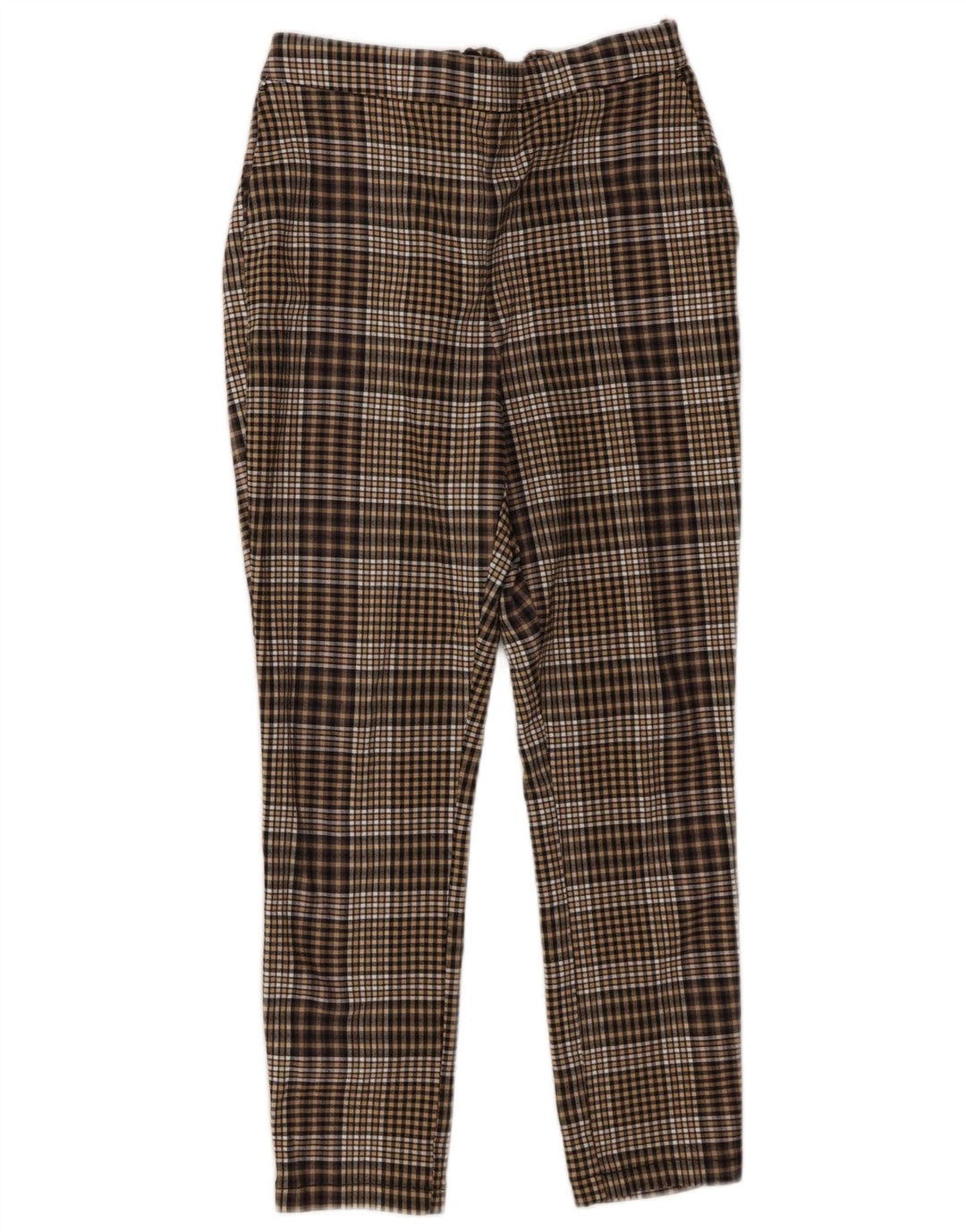 Kurze Hose von Zara für Damen, groß, W30, L24, braun kariert