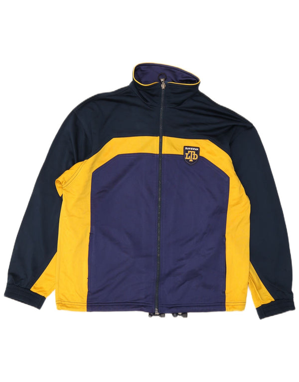 Lotto Damen-Trainingsanzug-Top-Jacke, UK 22 3XL, Marineblau, Farbblock-Polyester
