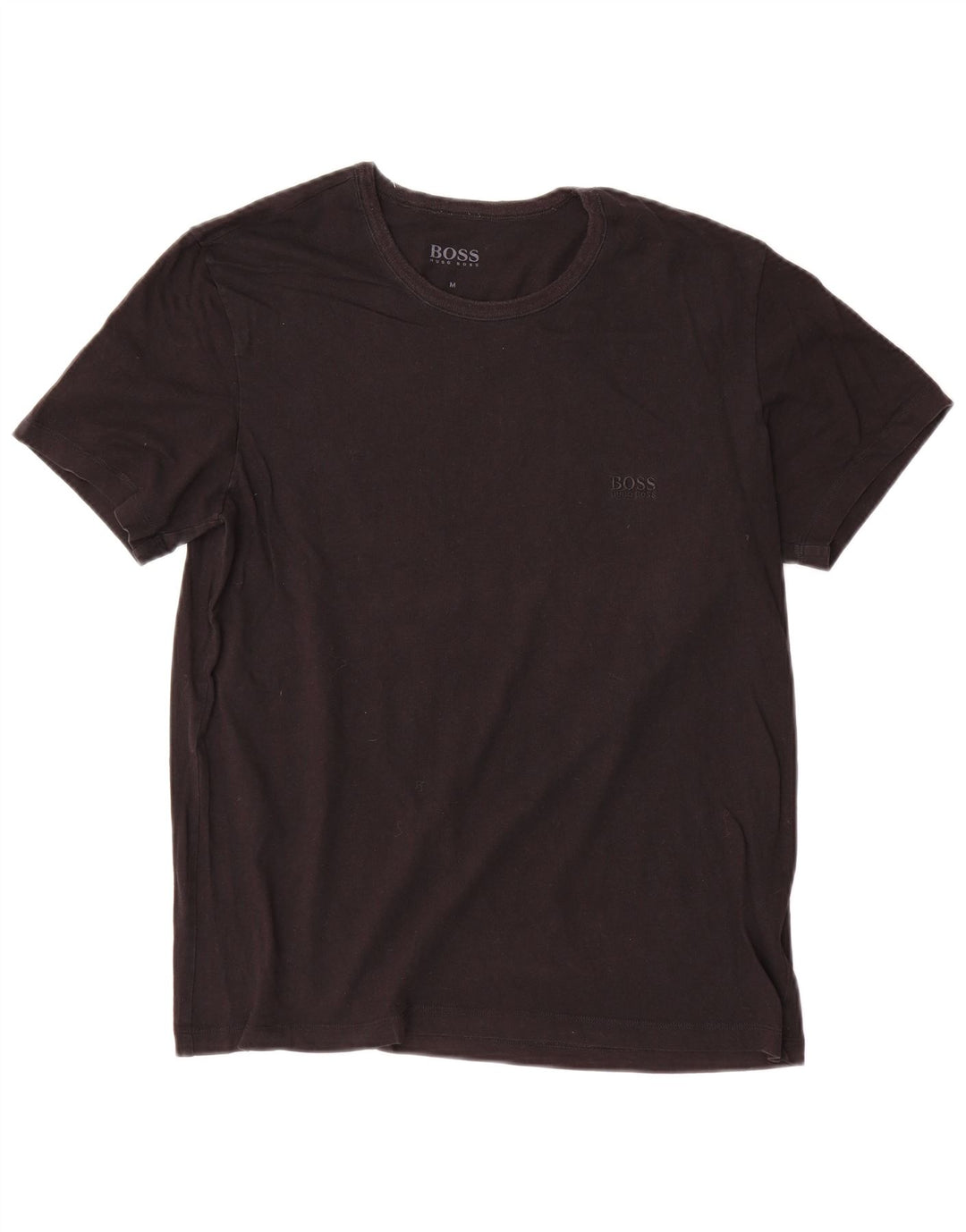 Hugo Boss Herren T-Shirt Top Medium Schwarz Baumwolle
