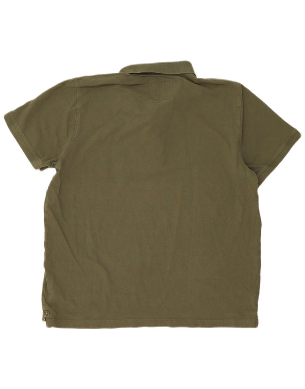 Crew Clothing Herren Poloshirt 2XL Khaki Baumwolle