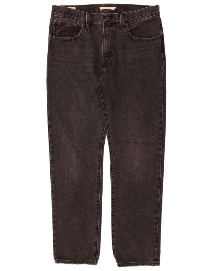 LEVI'S Damen Mid Rise Straight Jeans W30 L31 Graue Baumwolle