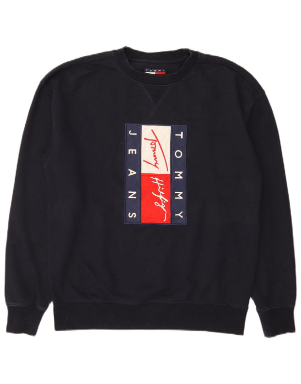 Tommy Hilfiger Herren-Sweatshirt mit Grafik, XS, Marineblau, Baumwolle