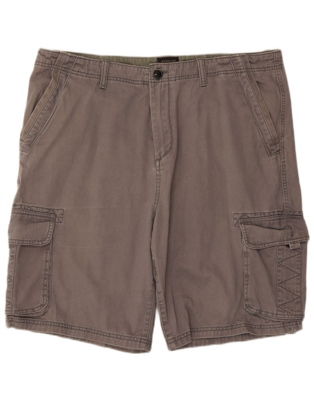 Quiksilver Herren-Cargoshorts mit normaler Passform, W38, XL, graue Baumwolle