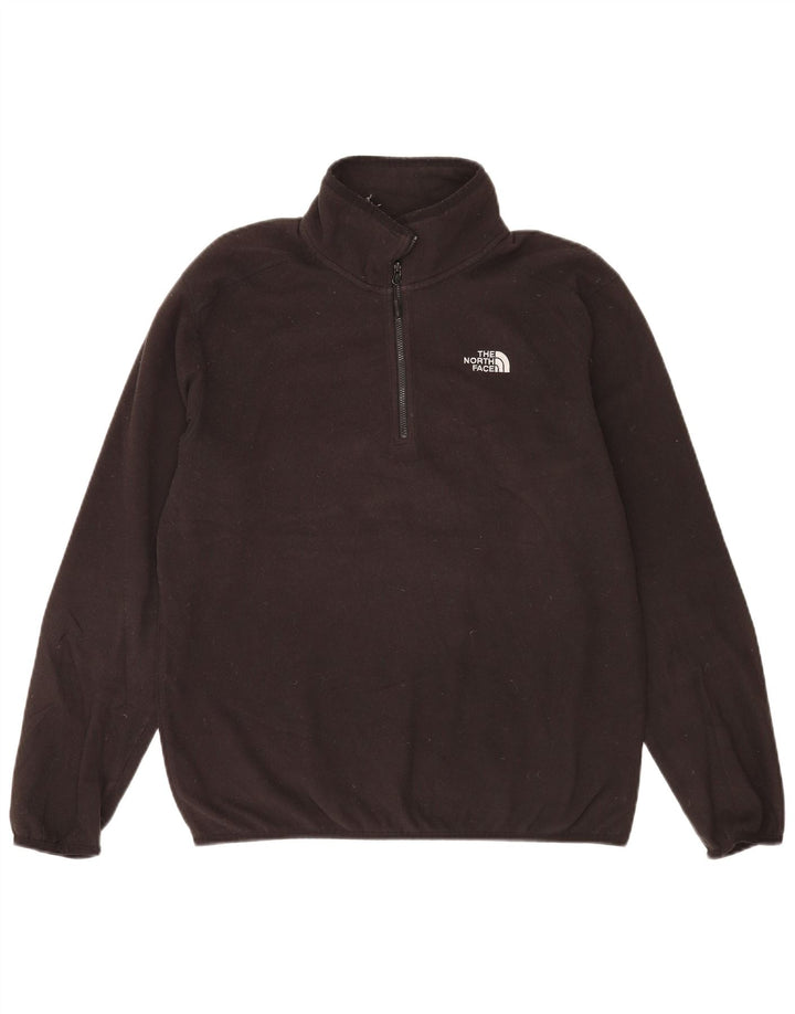 The North Face Herren-Fleecepullover mit Reißverschluss am Hals, Mittelschwarzes Polyester