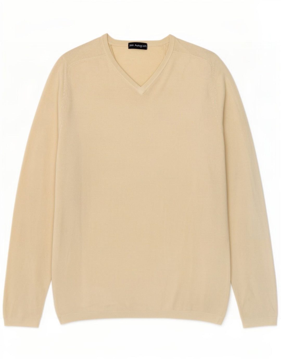 Marks & Spencer Herren Autograph Pullover mit V-Ausschnitt Mittelgelbes Acryl