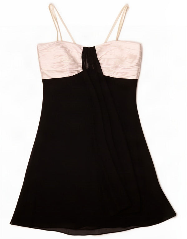Camille La Vie Damen A-Linien-Kleid UK 12 Mittelschwarz Farbblock