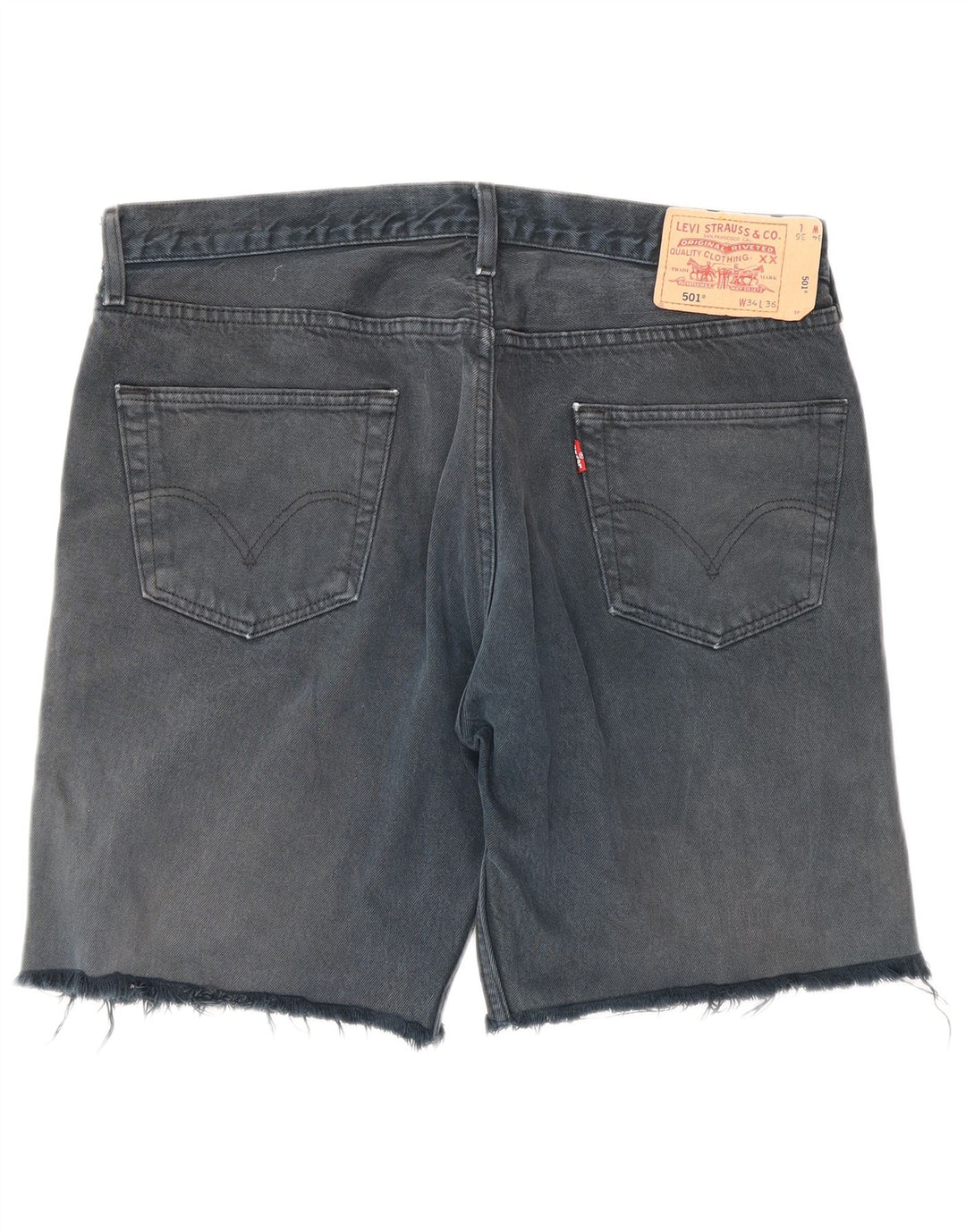 LEVI'S Herren 501 Denim Shorts W34 Große marineblaue Baumwolle