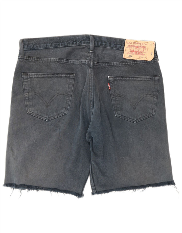 LEVI'S Herren 501 Denim Shorts W34 Große marineblaue Baumwolle
