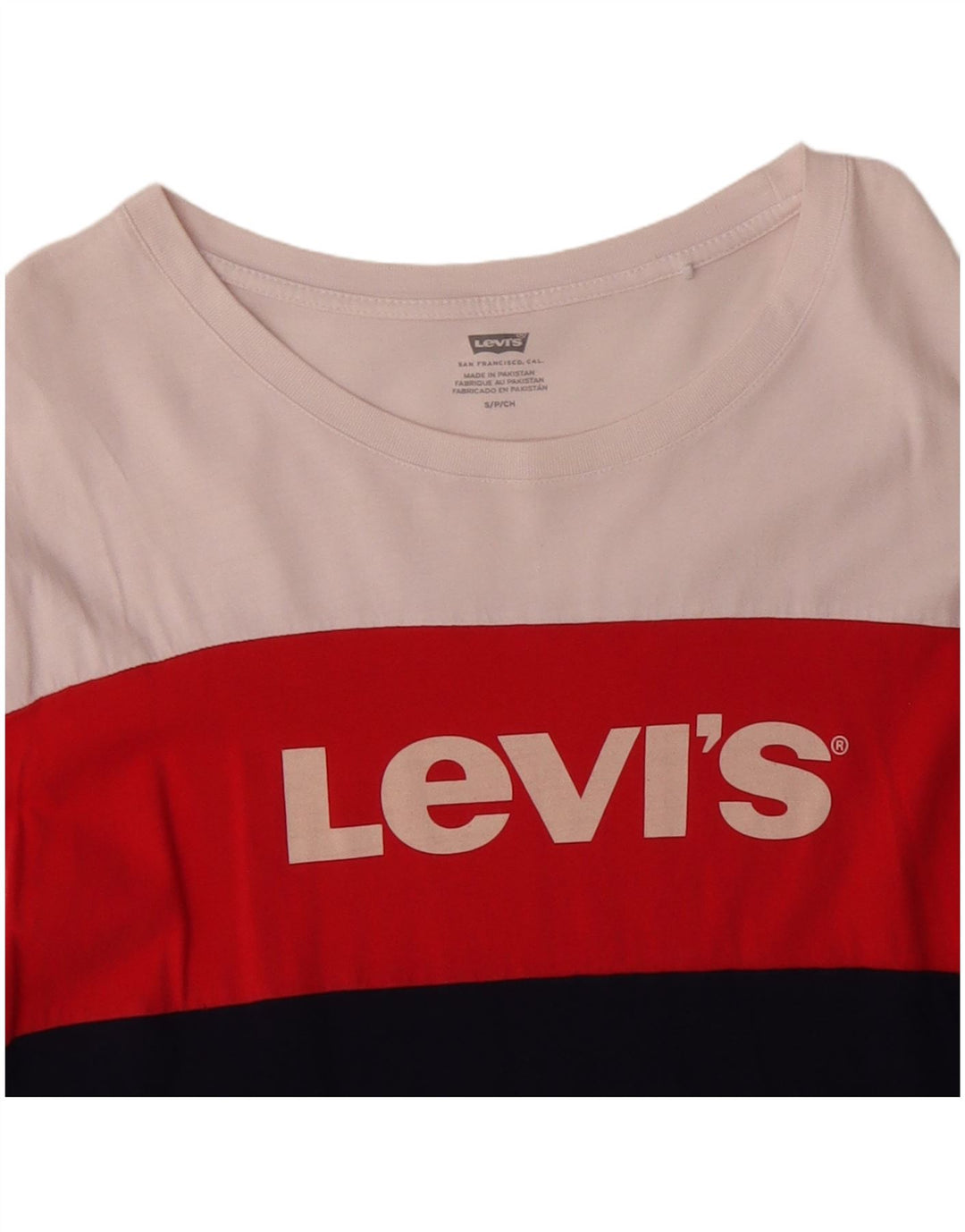 LEVI'S Damen-T-Shirt-Kleid in Übergröße, UK 10, Größe S, Marineblau, Farbblock