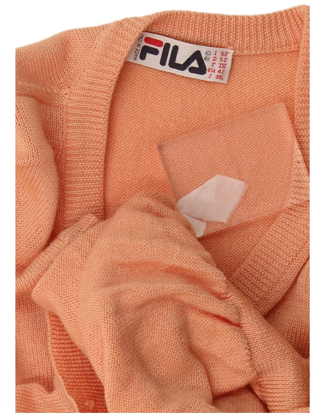 Fila Herren Pullover mit V-Ausschnitt IT 52 Large Orange