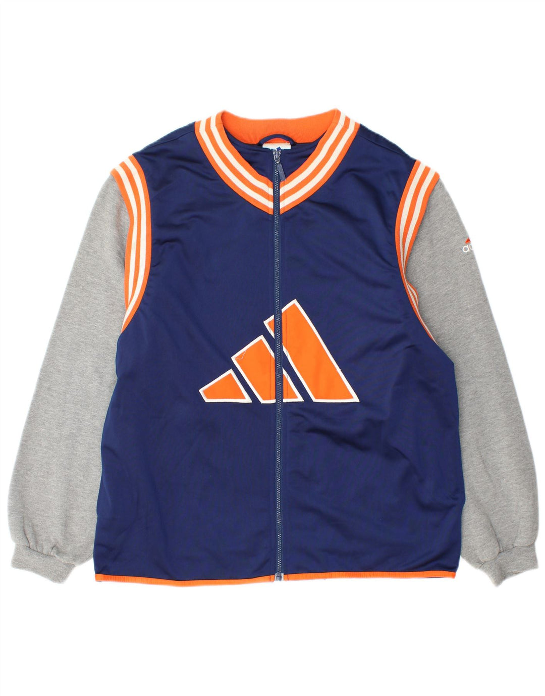 Adidas Herren-Trainingsanzug-Top-Jacke, UK 40/42, mittleres Marineblau, Farbblock