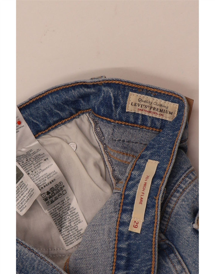 Levi's Damen Distressed High Rise Flared Jeans W29 L32 Blaue Baumwolle