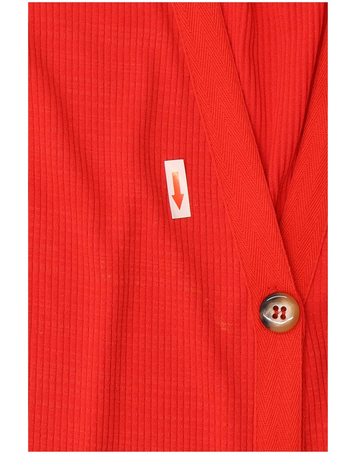 Zara Damen Ärmelloses Maxikleid UK 14 Mittelrot
