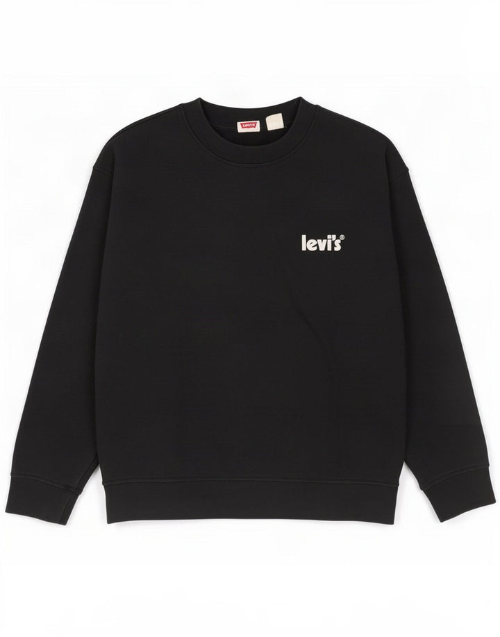 Levi's Herren-Sweatshirt-Pullover, groß, schwarze Baumwolle