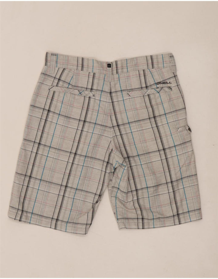 O'NEILL Herren Chinoshorts W29 Small Grau kariert Polyester