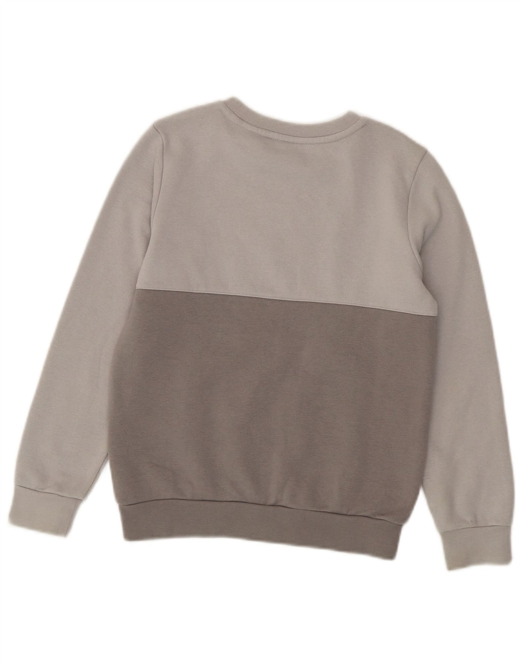 ADIDAS Grafik-Sweatshirt für Jungen, 9–10 Jahre, graue Farbblock-Baumwolle