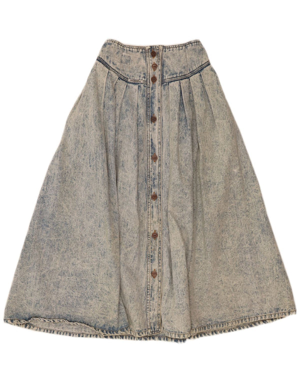 Cohn Cisco Womens Acid Wash Denim A-Line Skirt W27 Small Blue Cotton