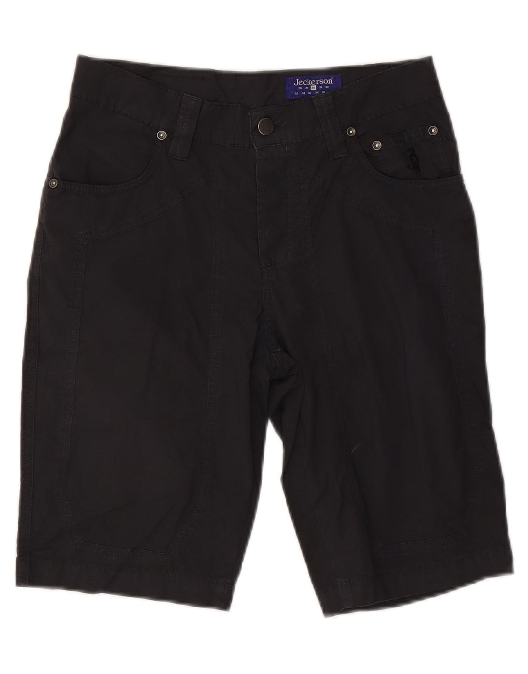 Jeckerson Damen Freizeitshorts W30 Mittelschwarze Baumwolle