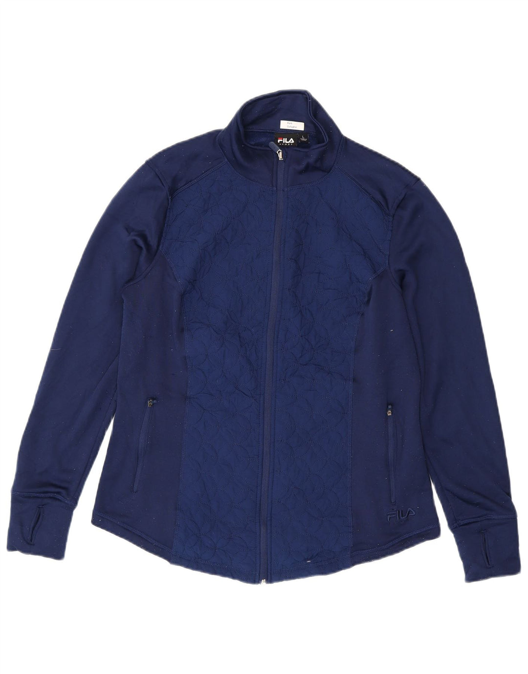 FILA Damen-Trainingsanzug-Oberteiljacke UK 16 Large Marineblau Polyester