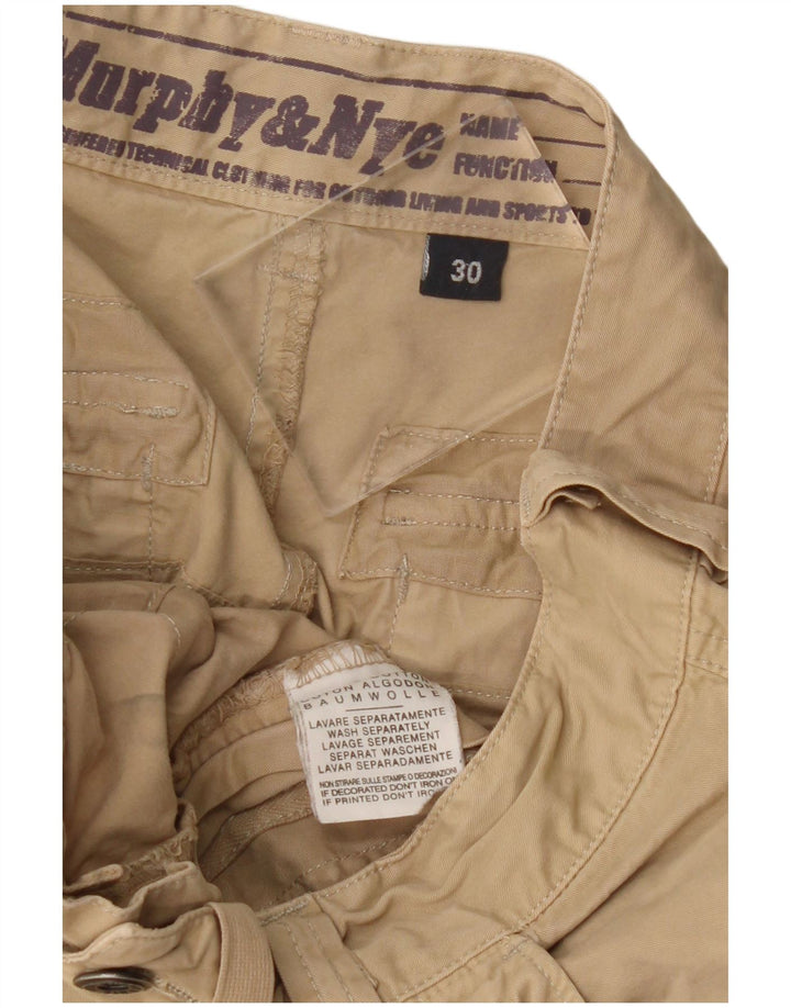 Murphy & Nye Damen Gerade Cargohose W30 L30 Beige Baumwolle