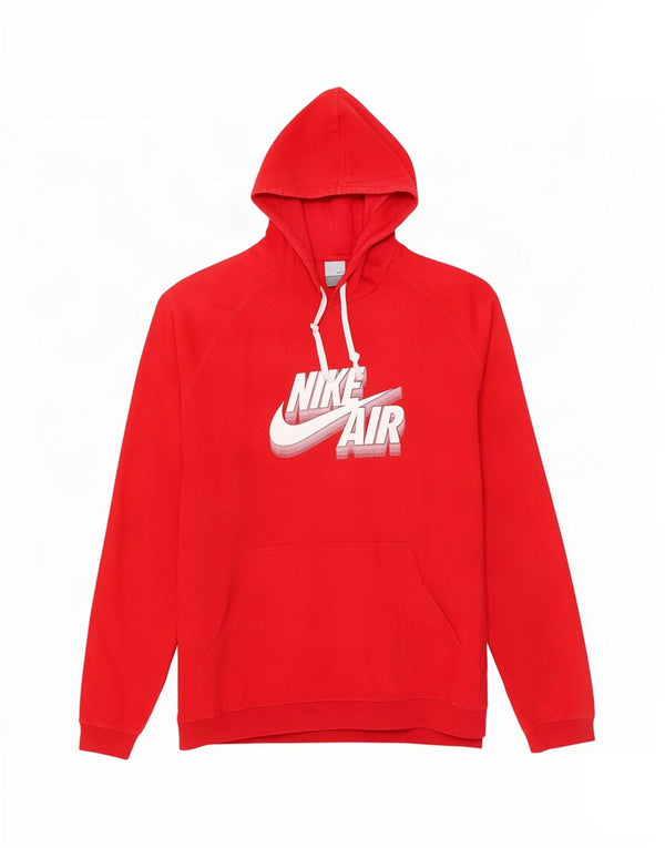Nike Herren Graphic Hoodie Pullover UK 45/47 XL Rote Baumwolle
