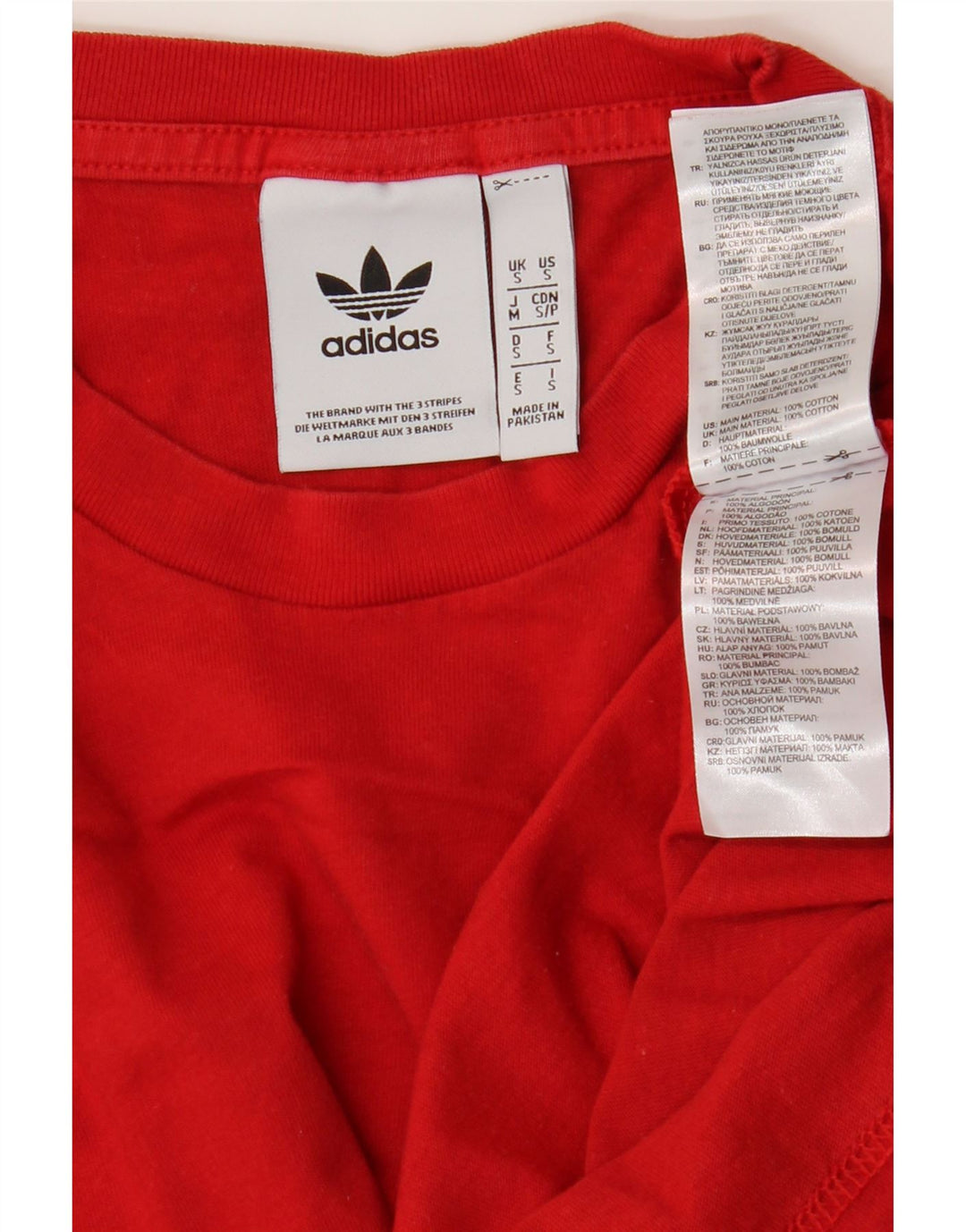 Adidas Herren T-Shirt Top Small Rot Baumwolle