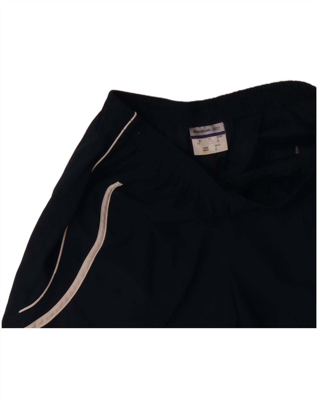 REEBOK Damen Sportshorts UK 12 Medium Marineblau Polyester