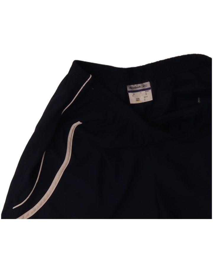 REEBOK Damen Sportshorts UK 12 Medium Marineblau Polyester
