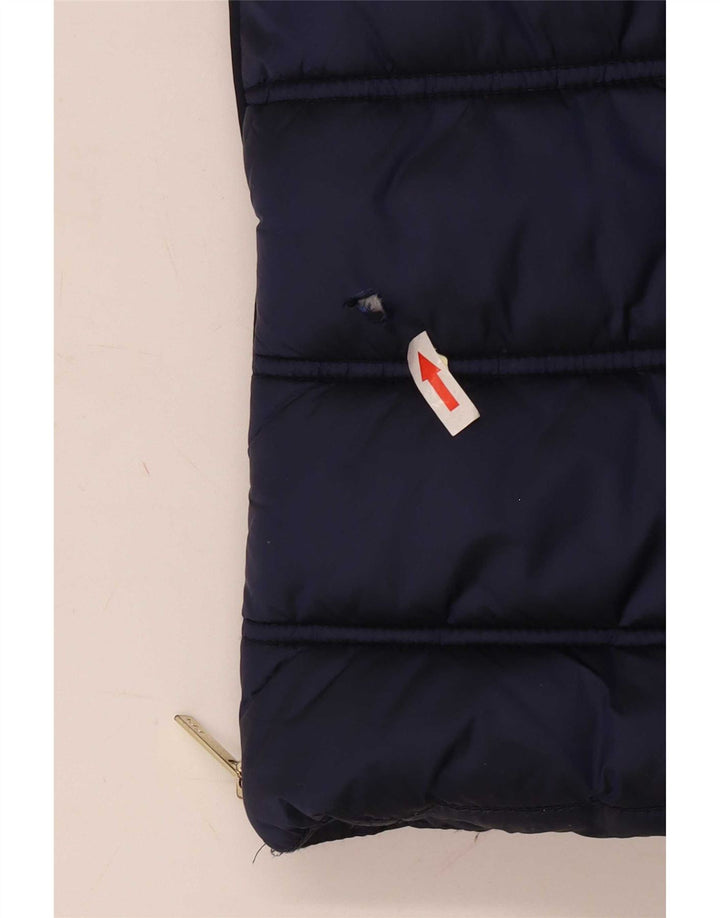 Ted Baker Wattierter Mantel mit Kapuze für Mädchen, 8–9 Jahre, marineblaues Nylon