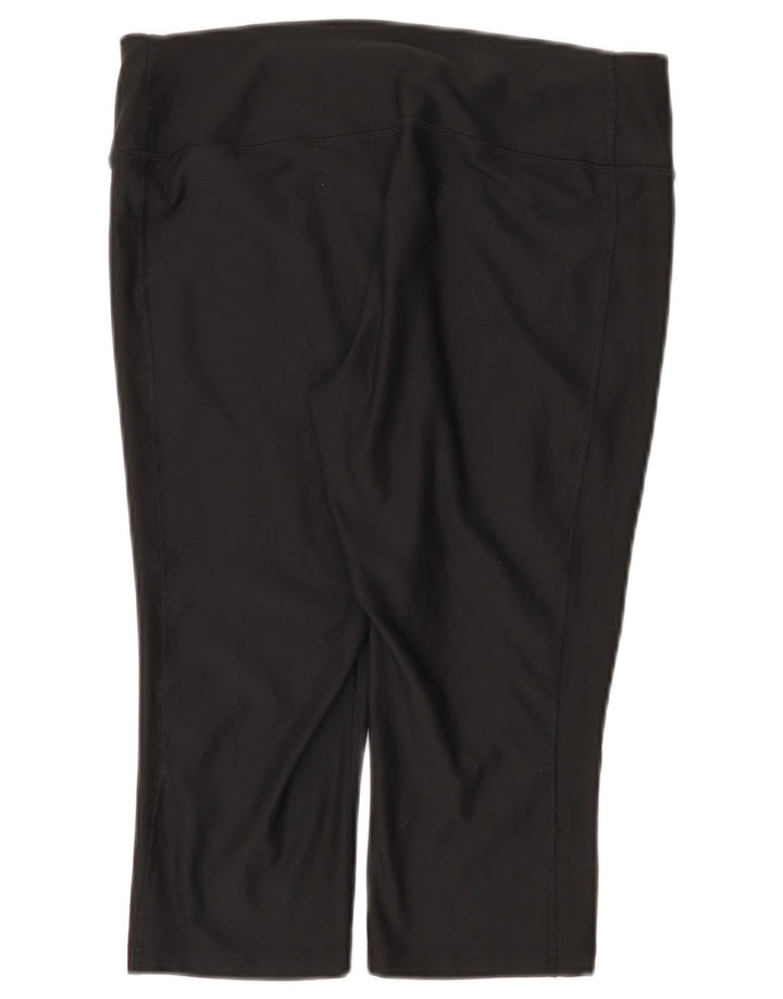 Nike Damen Capri-Leggings UK 14 Large Schwarz Polyester Sport