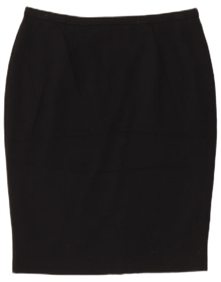 Marks & Spencer Damen Bleistiftrock UK 14 Large W32 Schwarz Polyester