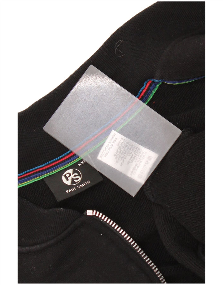 Paul Smith Damen-Trainingsanzug, Top-Jacke, UK 20 2XL, schwarze Baumwolle
