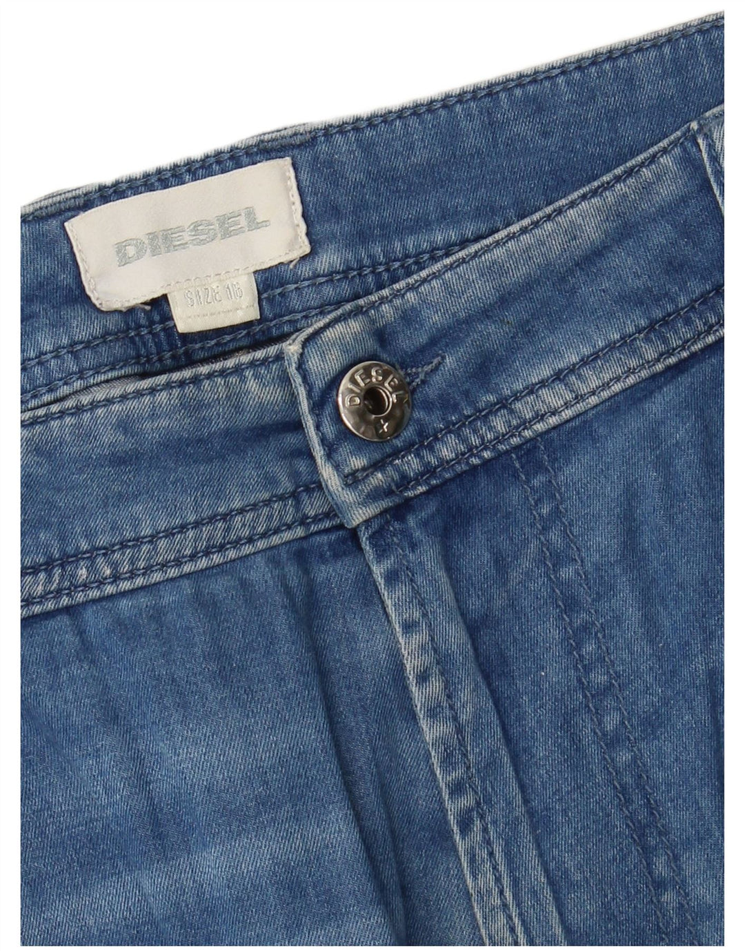 DIESEL Damen Jeansshorts UK 16 Large W32 Blau