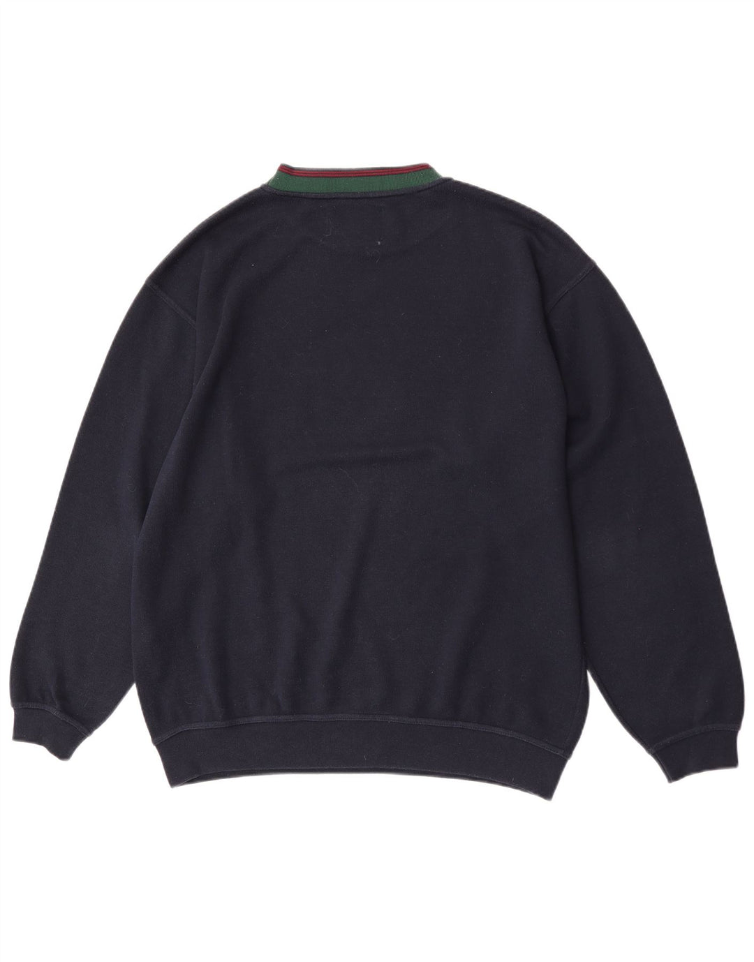 Vintage Herren-Sweatshirt mit Grafik, reguläre Passform, große marineblaue Baumwolle