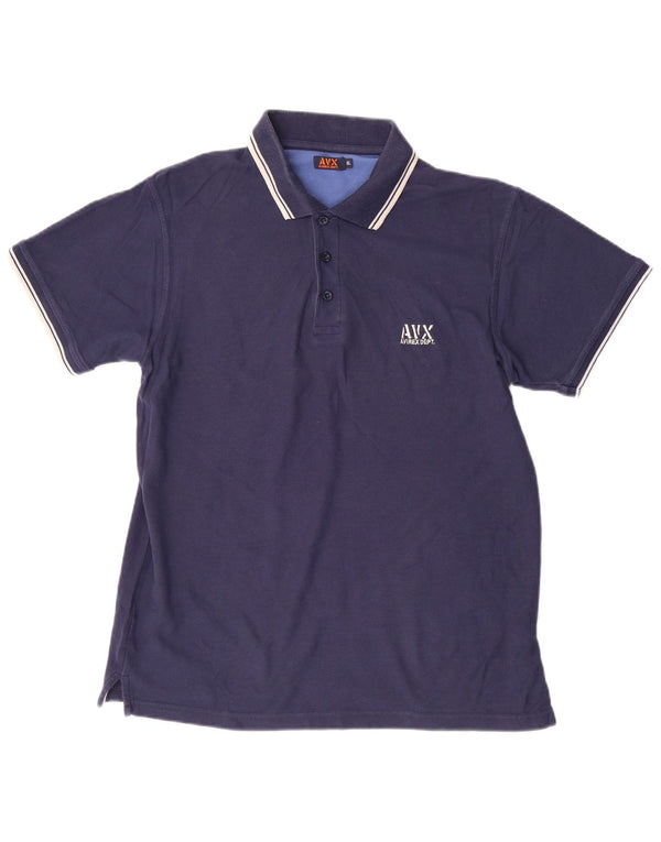 AVIREX Herren Poloshirt XL Marineblau Baumwolle