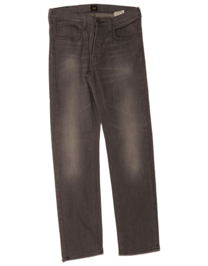 Lee Herren Daren Straight Jeans W31 L32 Graue Baumwolle