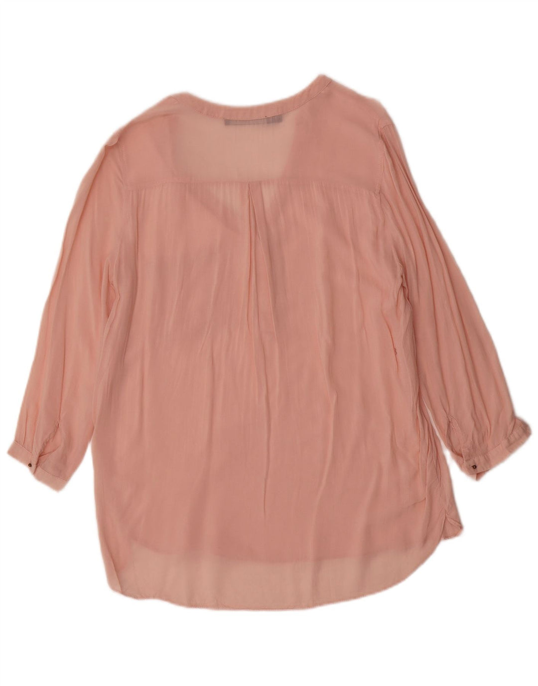 Zara Damen 3/4-Ärmel Durchsichtiges Tunika-Oberteil UK 10 Small Pink