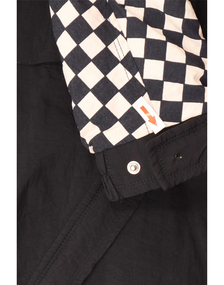 Sergio Tacchini Damen Windjacke IT 44 Medium Black Geometrisch