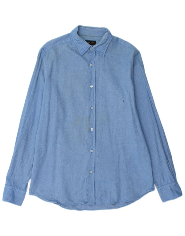 Massimo Dutti Mens Shirt Medium Blue
