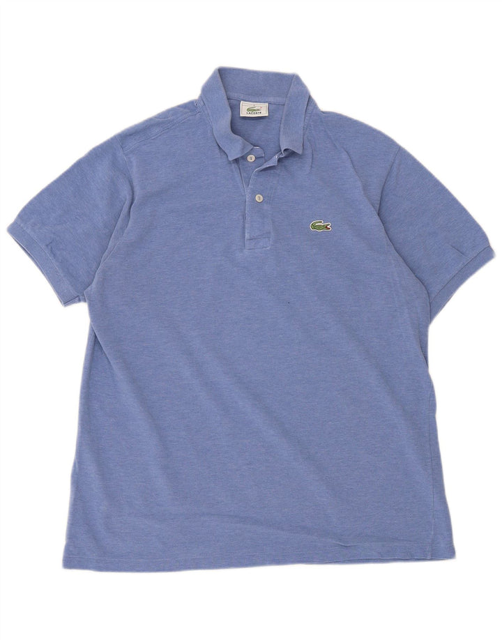 Lacoste Herren-Poloshirt, Größe 5, groß, blaue Baumwolle